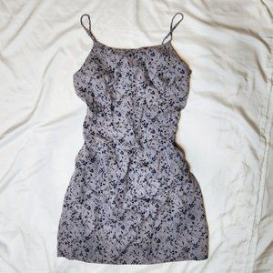 Floral Y2k periwinkle blue American Eagle linen dress, size 4